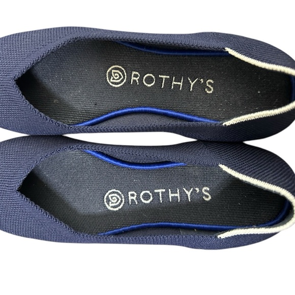Rothy’s Blue Round Toe Flat Slip On Flats Size 6.5 - Picture 6 of 8